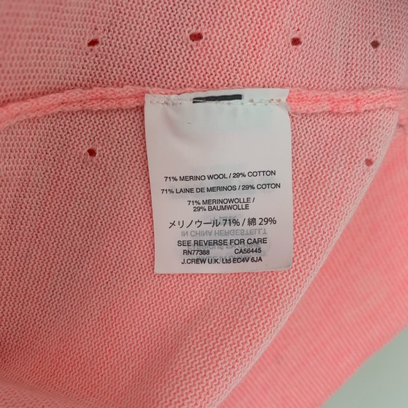 NWOT J Crew Merino Wool Knit Sweater Neon Pink - Picture 5 of 6